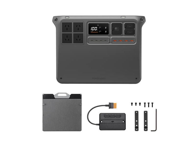 DJI Power 2000 & 200W Foldable Solar Panel × 1
